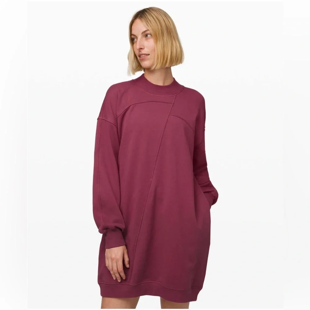 Lululemon Broken Beats Sweater Dress in Plumful Size Medium